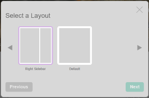 Select layout window