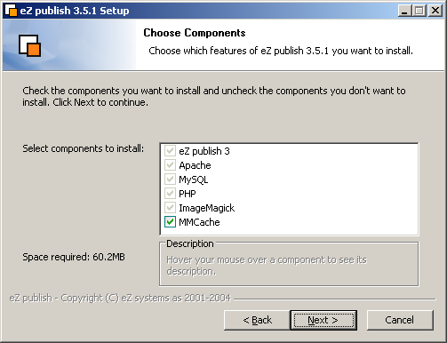 Step 2: Component selection