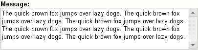 Object attribute edit interface for the "Text block" datatype.