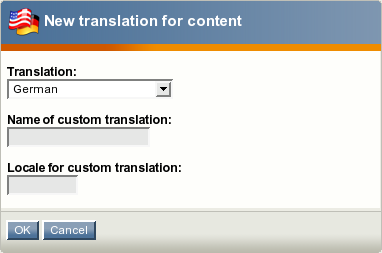 Adding a new translation language.