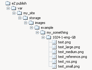Complete directory structure with uploaded image and generated variations.