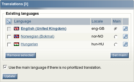 Translations window.